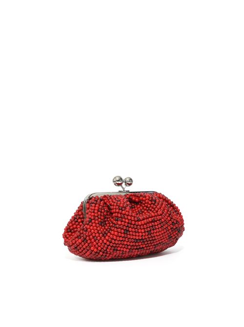 Borsa Pasticcino Bag small WKAESCHIMO con perle in resina ricamate Corallo WEEKEND MAX MARA | 2615511085600003